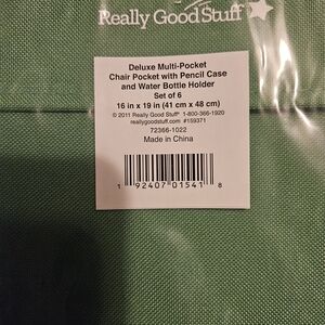 Multi-Pocket Chair Organizer Set - Green and Blue